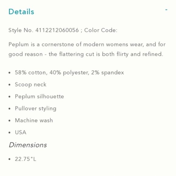 Anthropologie Dolan Belmar Peplum Tank Top - Picture 6 of 6